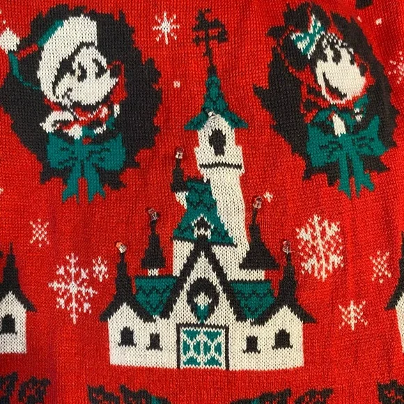 Disney Red and Green Holiday Sweater - Picture 4 of 4